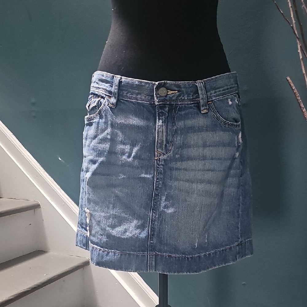 Old Navy Blue Denim Pencil Skirt